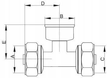 Pex Tee Screw 20x1/2x20 G Thread