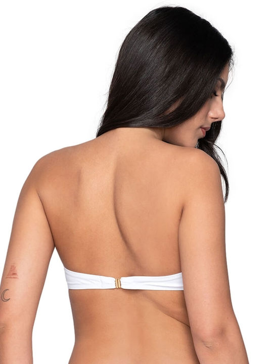 Blue Sense Fără bretele Top bikini Alb