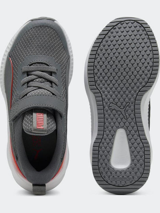 Flyer 3 Ac+ Ps Kids Sports Shoes Running with Hook & Loop Closure Grey