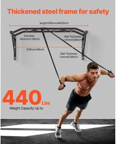 Vevor Wall Pull-Up Bar for Maximum Weight 200kg