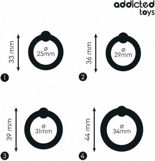 Addicted Toys Σετ Δαχτυλίδια Πέους Σιλικόνης