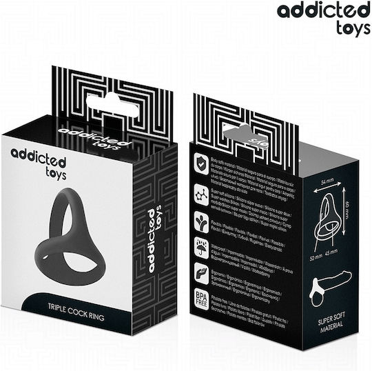 Addicted Toys Δαχτυλίδι Πέους Μαύρο