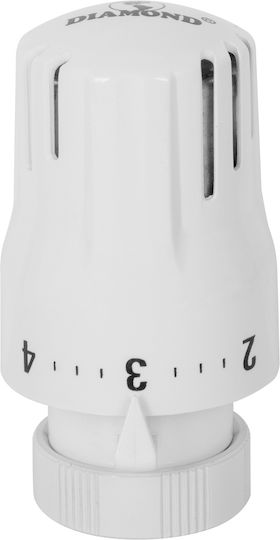 Weißes Winkel-Thermostat-Set 1/2