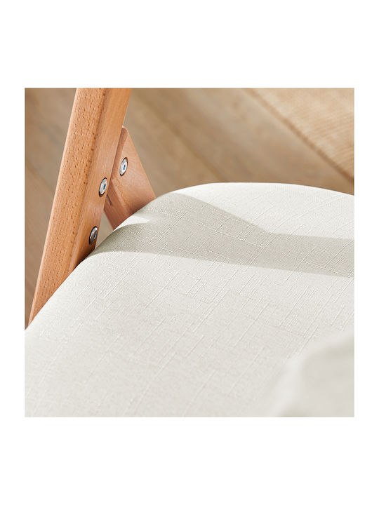 Wooden Foldable Kitchen Chair White 47x50x51cm