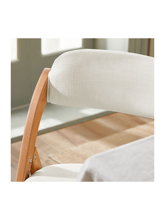 Wooden Foldable Kitchen Chair White 47x50x51cm