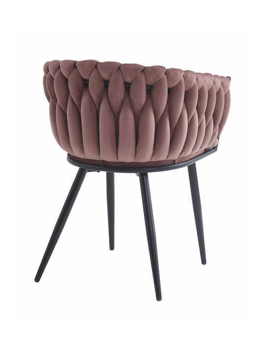 Dining Room Velvet Chair Dark Pink 68x53x63cm 2pcs