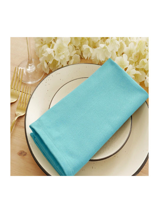 Kotonia Home Tablecloth Cotton Set 10pcs Turquoise 40x40cm