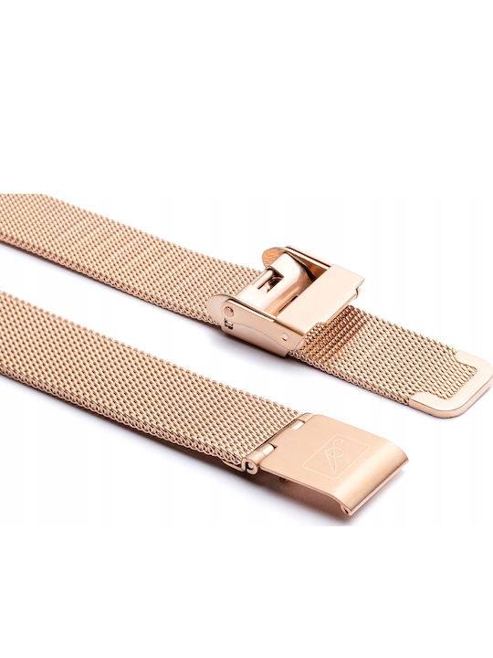 Set Damenuhr 36mm Batterie mit Rose Gold Rostfreier Stahlarmband