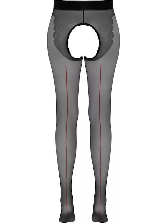 Cottelli Collection Offene Crotch Sexy Socken Schwarz