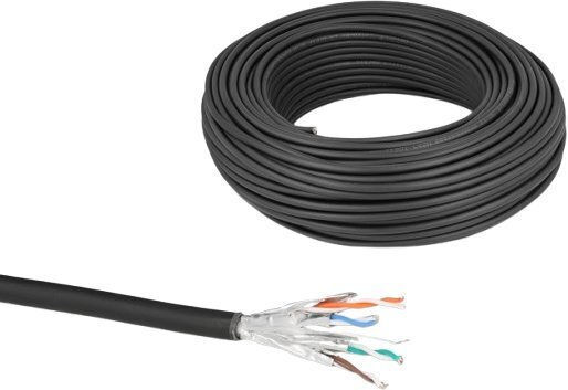 DeLock U/FTP (STP) Cat.6a (Gigabit) Καλώδιο Δικτύου Ethernet 50m Μαύρο