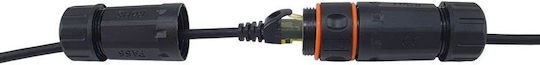 Equip S/FTP Cat.6a (Gigabit) Мрежов Кабел Ethernet Външен 20м Черен