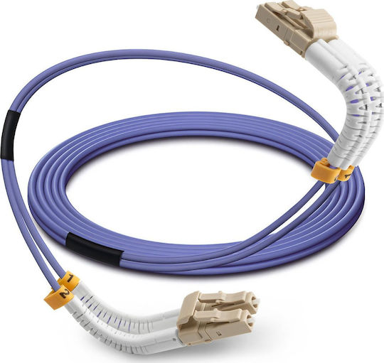 Lanview Καλώδιο Οπτικής Ίνας LC-LC 2m Μωβ