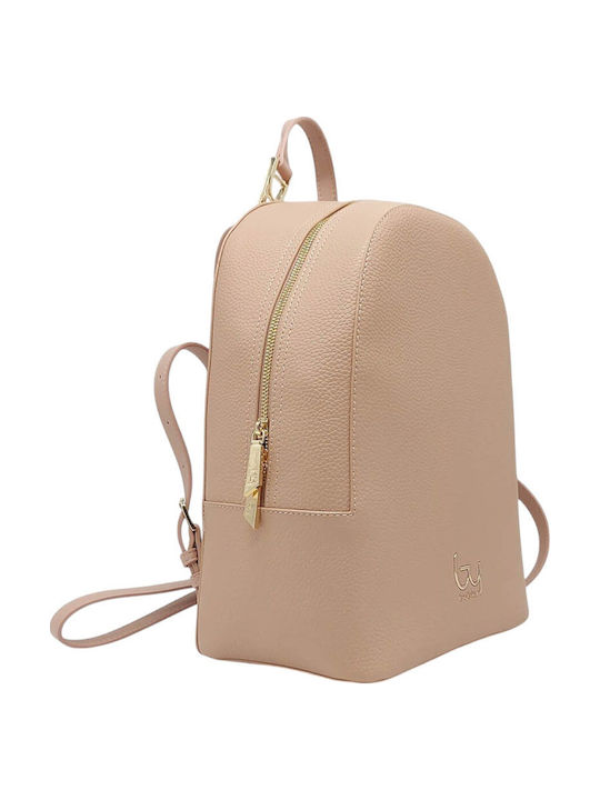 Women's Backpack Bag Suede Pink