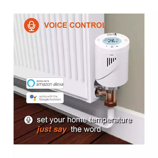 Kit Vană Termostatică Pentru Radiator Danfoss Cap Termostatic Inteligent Mentor Tzb551d Zigbee Programabil Lcd Hub