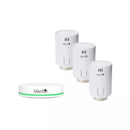 Kit Valvă Termostatică Smart Hub Radiator Mentor Tszb301 3.1 Zigbee LCD