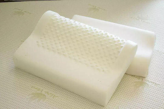 Alpha Foam Елегантна Възглавница За Спане Алое Вера Мемори Пяна Анатомична 32x48x10см