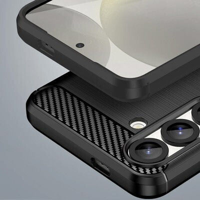 Powertech Калъф Carbon Mob-2007 Samsung S24 Ultra Черен