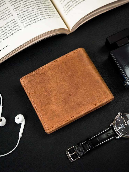 Кожен Мъжки Портфейл с RFID Кафяв