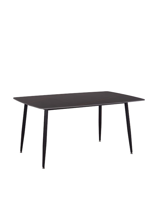 Raven Tisch Speisesaal Black Marble 160x80x74cm