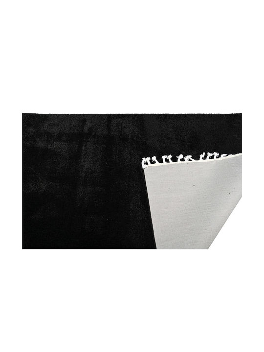 Balsan Silky Σετ Shaggy Χαλιά Κρεβατοκάμαρας Black P621684 3τμχ