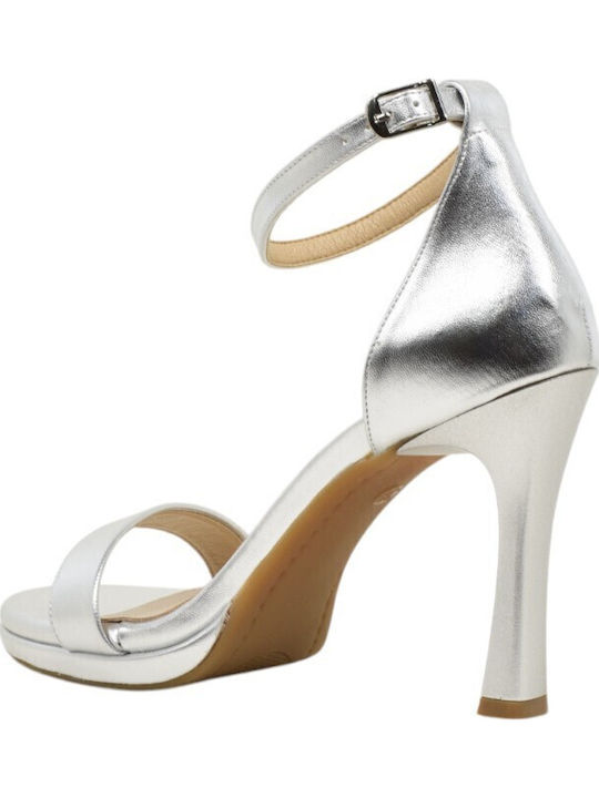 Leather Sandals Silver