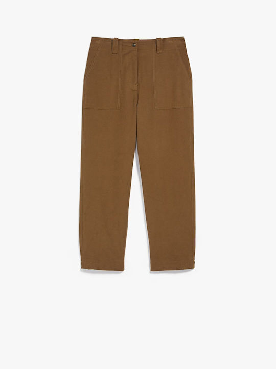 Eros Women's Fabric Trousers Tabac Brownc Brown