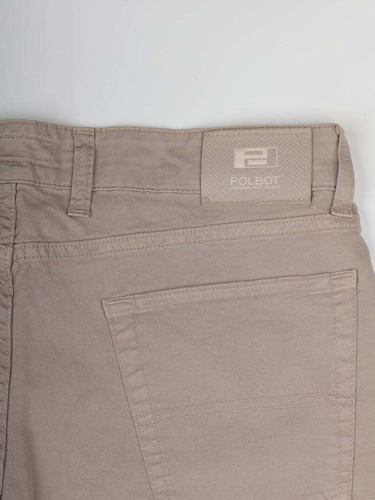 Pantaloni Chino Elastic Beige