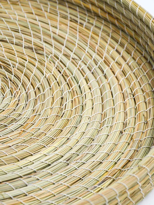 Wicker Round Decorative Tray 40x40cm