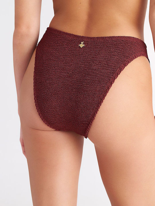 Bikini Slip Hohe Taille Red
