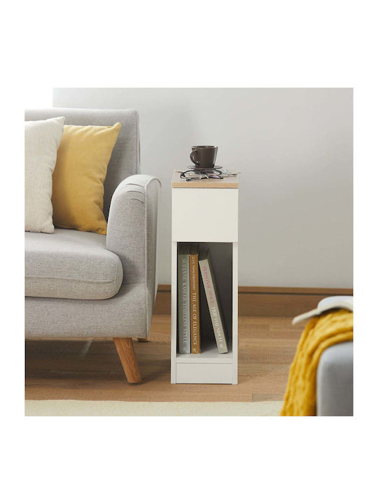 Noptiere Lemnoase Albe 2buc 20x60x35cm