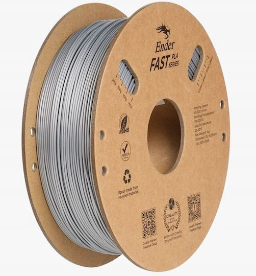 Creality3D PLA 3D Drucker Filament 1,75mm Silber 1kg 1 Stück Spule