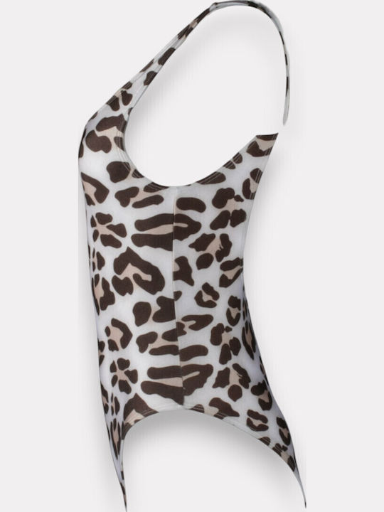 Animal Print Swimsuit White