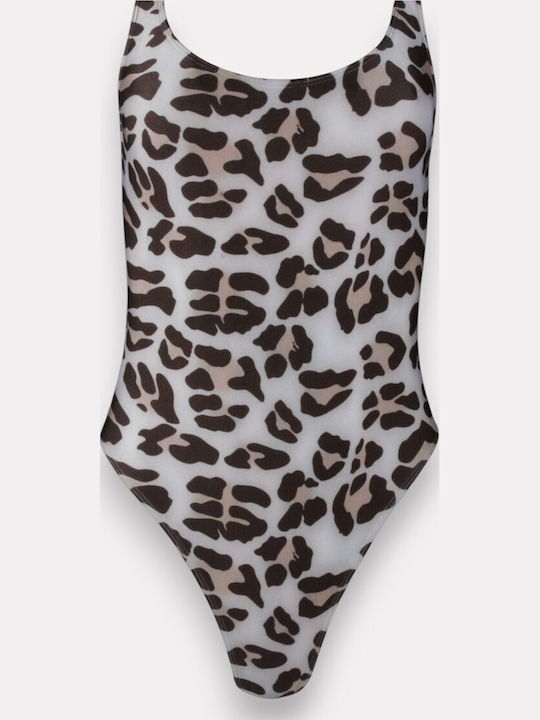 Animal Print Swimsuit White
