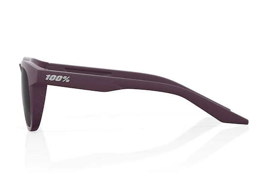 100% Cycling Glasses Slent with Purple Frame & Mirror Lenses