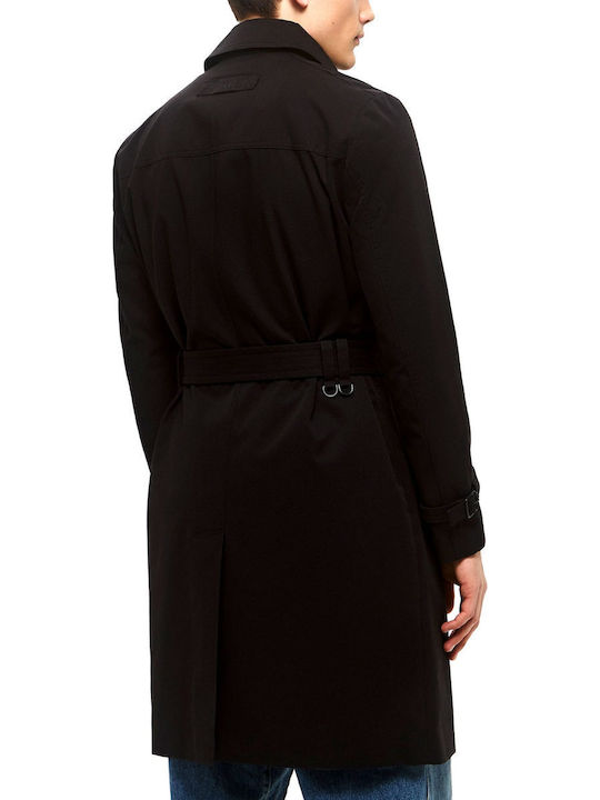 Maluks2511 Herren Mantel Schwarz