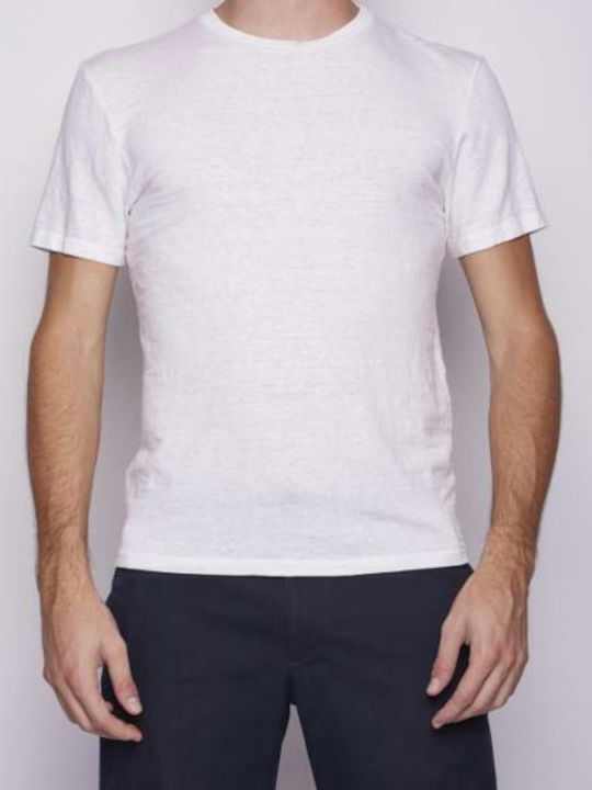 T-shirt Λινό Wool&co Wo2380-wo2170 Λευκό 2380-2170-0001