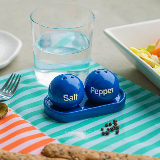 Blue Ping Pong Salt Pepper Hf