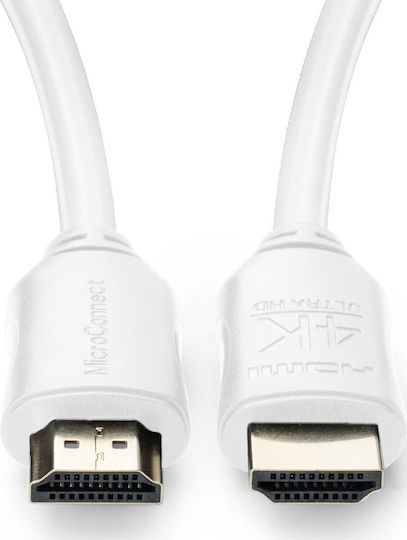 Microconnect Cable HDMI male - HDMI male 3m Λευκό