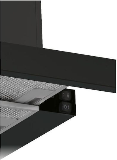 Candy Sliding Vent Hood 60cm Black