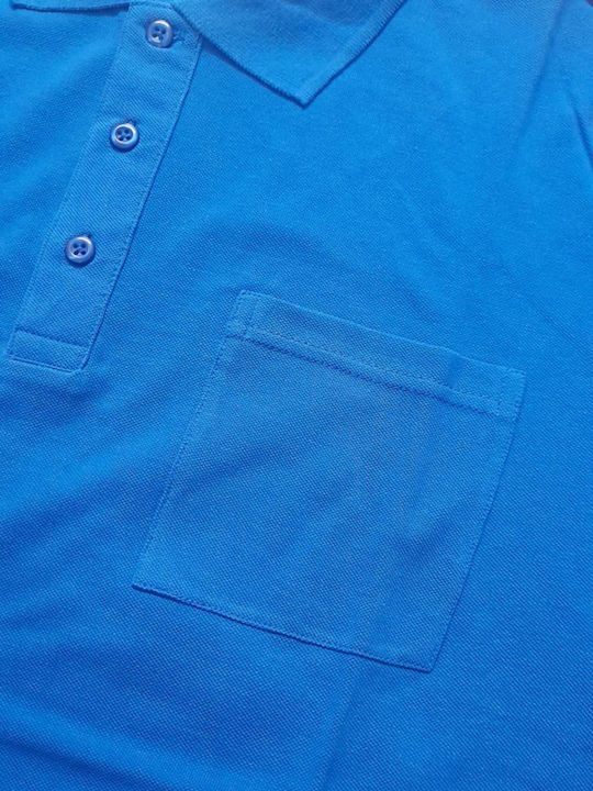 Body Train Tricou Polo Bărbătesc Cu Buzunar 1975 Albastru Royal