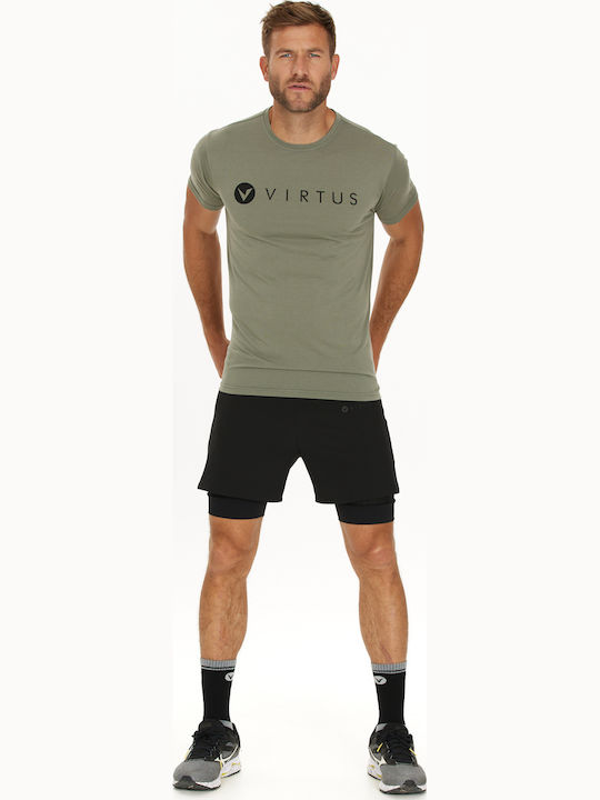 Virtus T-shirt Edwardo Logo 3158 Smoked Sage