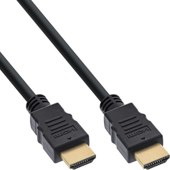 InLine High Speed Ethernet Cable HDMI male - HDMI male 1m Μαύρο