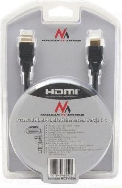 Maclean Energy HDMI Cables HDMI 1.4 High Speed 1080p 120Hz Cable HDMI Male - HDMI Male 1.8m Black