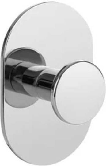 Laveo Άγκιστρο Μπάνιου Μονό με Βίδες ​4x4cm Inox Γκρι