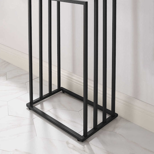 Freistehender Kleiderständer Badezimmer Einzeln ​93.5x93.5cm Inox Schwarz