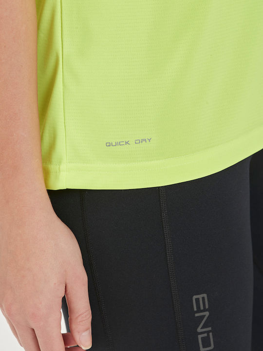 Endurance Tricou Vista W Performance S S Tee 5001 Galben de Siguranță