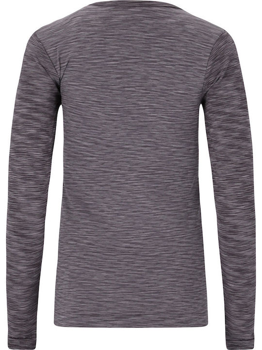 Endurance Damen Bluse L S Crina Seamless Melange 1117 Shark