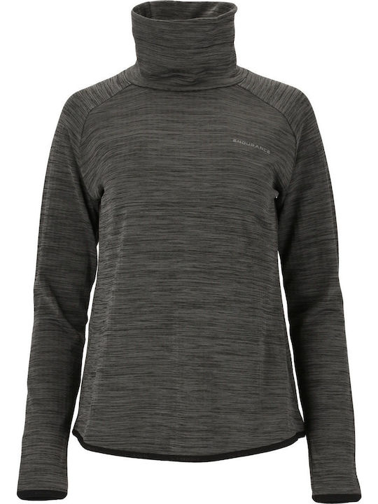 Endurance Bluza L S Littao Melange Tricotată 1001 Negră
