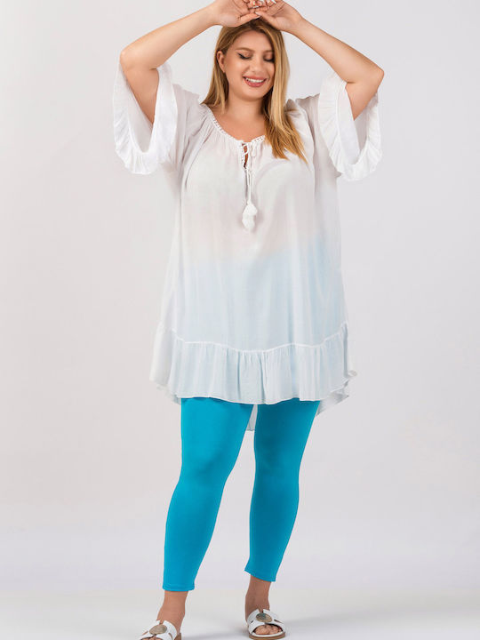 Μεγάλα Μεγέθη Τουνίκ Αέρινη Rosie Άσπρο Plus Size