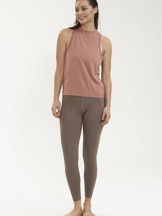 Athlecia Bluza Fără Mâneci Laimeia Oversize Top Seamless 1109 Burlwood